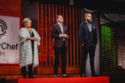 „MasterChef Eesti“ raudsed kohtunikud Õie Pritson, Orm Oja ja Mihkel Heinmets.