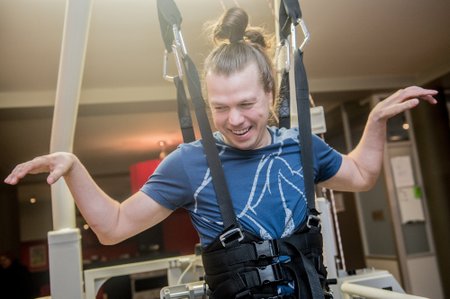 Eero-Erkki Rebane kõnnirobotil