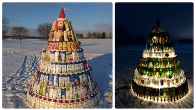 Fotovõistlus „Pühad minu kodus“ | Loodussõbralik jõulupuu taaskasutatud pakenditest