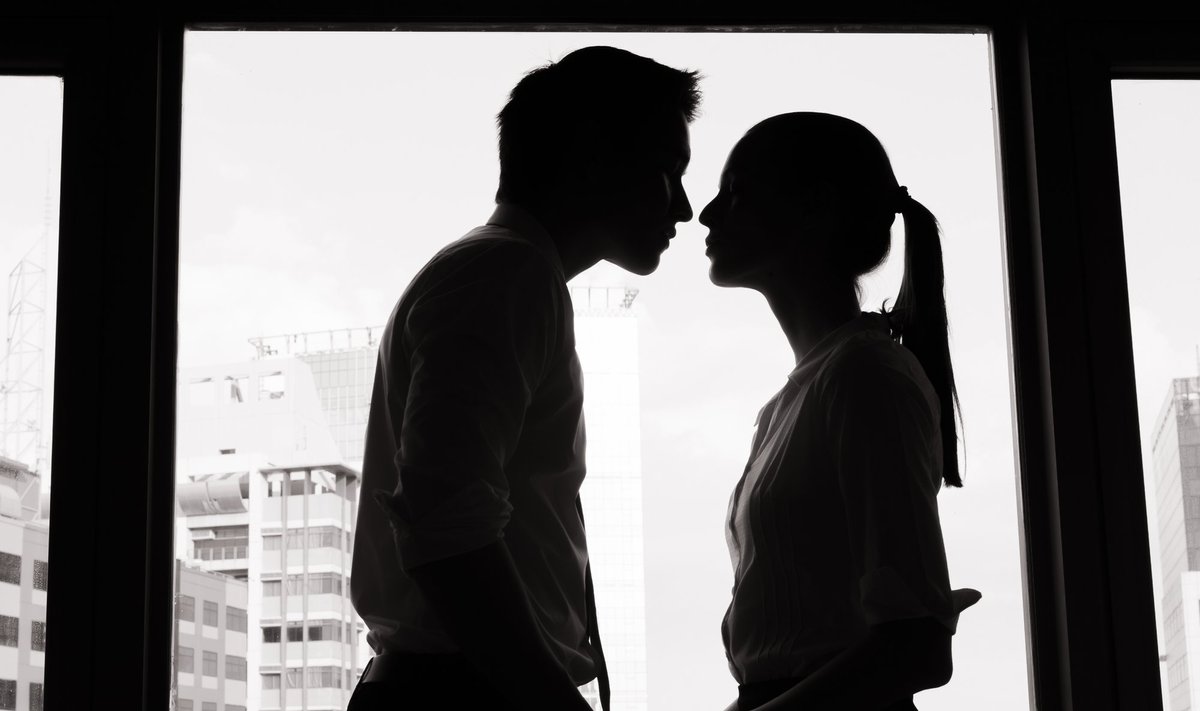 Business,Love.,Business,Couple,Kissing,In,The,Office.,Business,Affair.