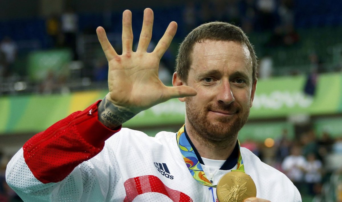 Sir Bradley Wiggins Rio olümpia trekisõidu kuldmedaliga.