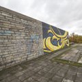 ФОТО DELFI: Отмывка фасада Горхолла от незаконной картины приостановлена