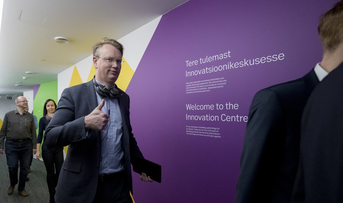 SEBi strateegiajuht Rasmus Järborg innovatsioonikeskuse avamisel.