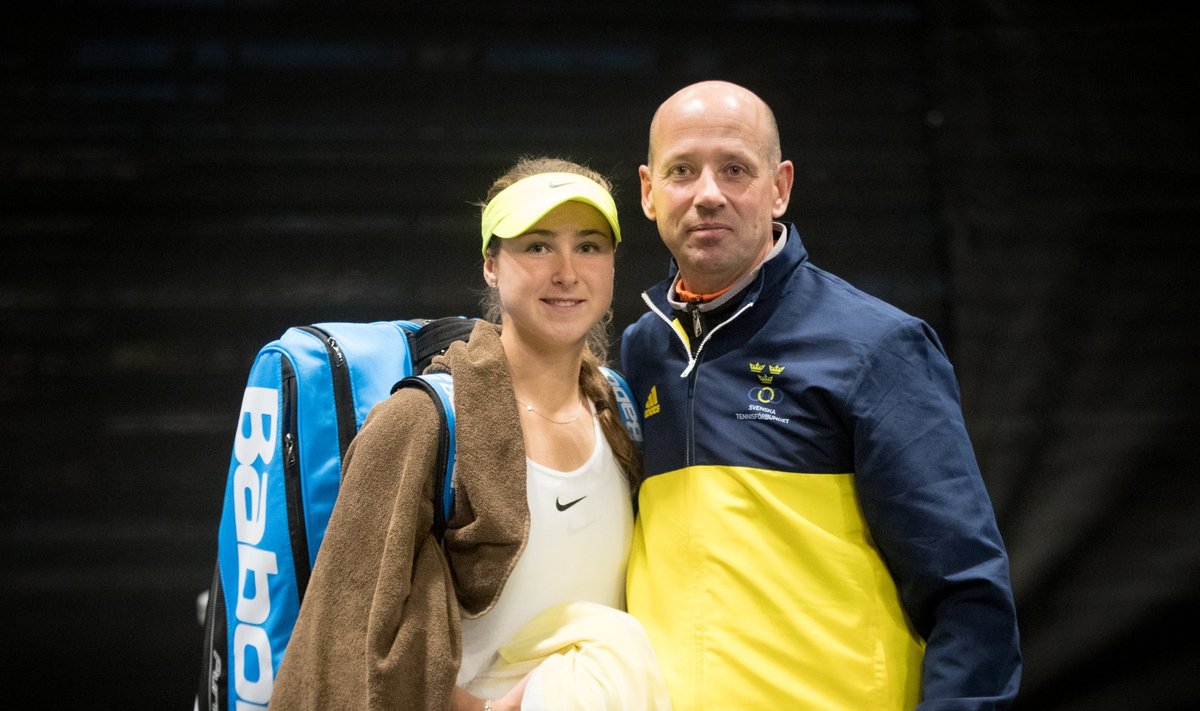 Rebecca ja Mart Peterson 2018. aasta Fed Cupi turniiril Tallinnas.