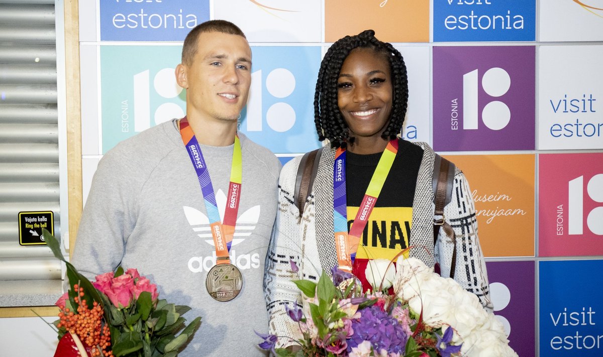 Maicel Uibo ja Shaunae Miller-Uibo saabusid Tallinna