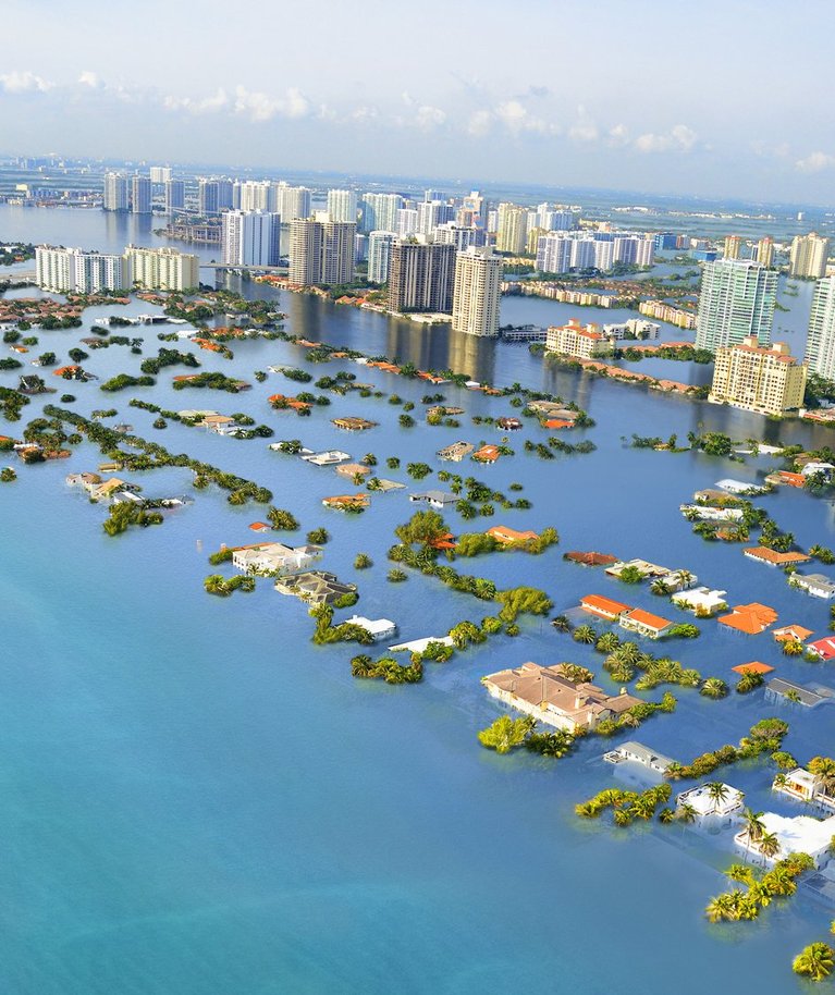 MIAMI TULEVIK: Miami South Beach, kui globaalne soojenemine jõuab kahe kraadini.