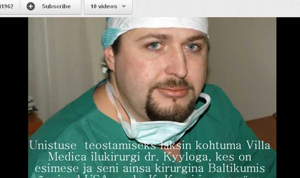 Teostab unistusi: Klipp YouTube’is, kus dr Kyylo paigaldab rinnaimplantaate. 