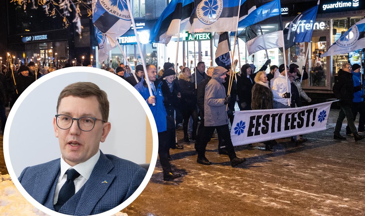 Kristen Michal. EKRE tõrvikurongkäik.