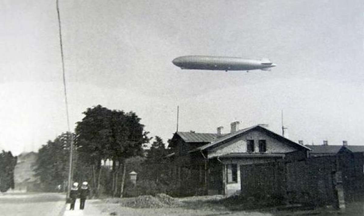 Tallinna kohal: Teel Leningradi ja sealt edasi Põhja-Jäämerele lendas tsepeliin 25. juulil 1931 ka üle Tallinna.