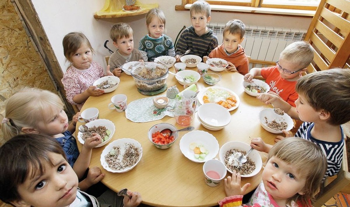 Tartu Meie Mängurühmas pakutakse peamiselt eestimaist mahetoitu.        Toidupäeva maksumus on tänu toitlustajate ning lapsevanemate ühisele vaevale vaid 95 senti.