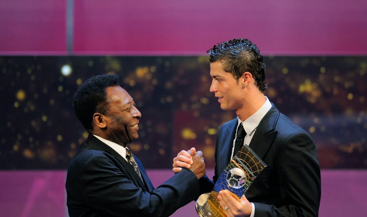 Pele ja Cristiano Ronaldo 2008. aastal