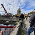 FOTOD ja VIDEO | Pärnus tõmmati ajalooline purjekas vee alt välja