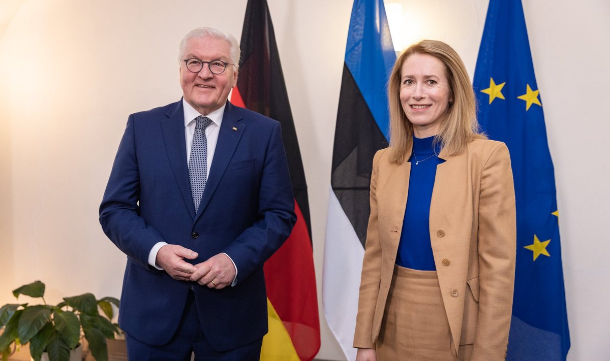 Кая Каллпас на встрече с президентом Германии Франком-Вальтером Штайнмайером