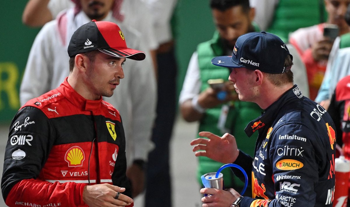 Charles Leclerc ja Max Verstappen pidasid vägeva võitluse maha, täna jäi peale Verstappen.