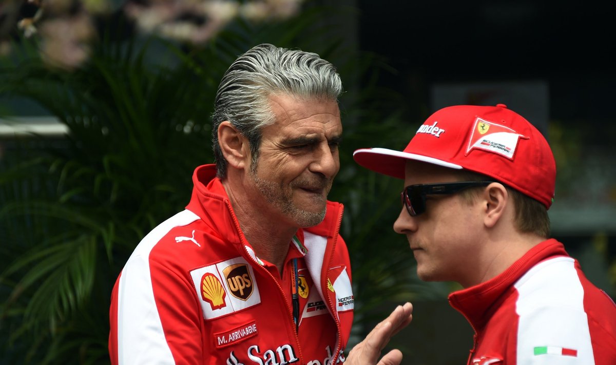 Maurizio Arrivabene ja Kimi Räikkönen