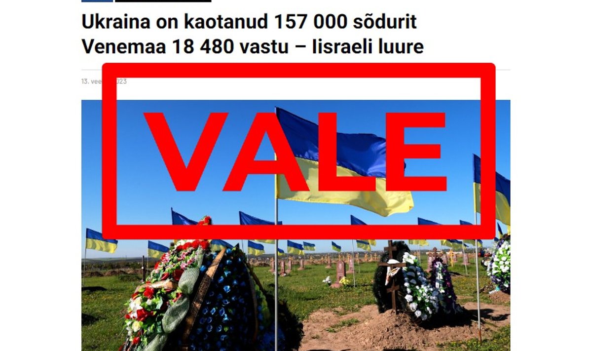 Portaali Makroskoop artikkel levitab ammu ümber lükatud infot Ukraina kaotuste ja NATO sõdurite väidetava surma kohta.