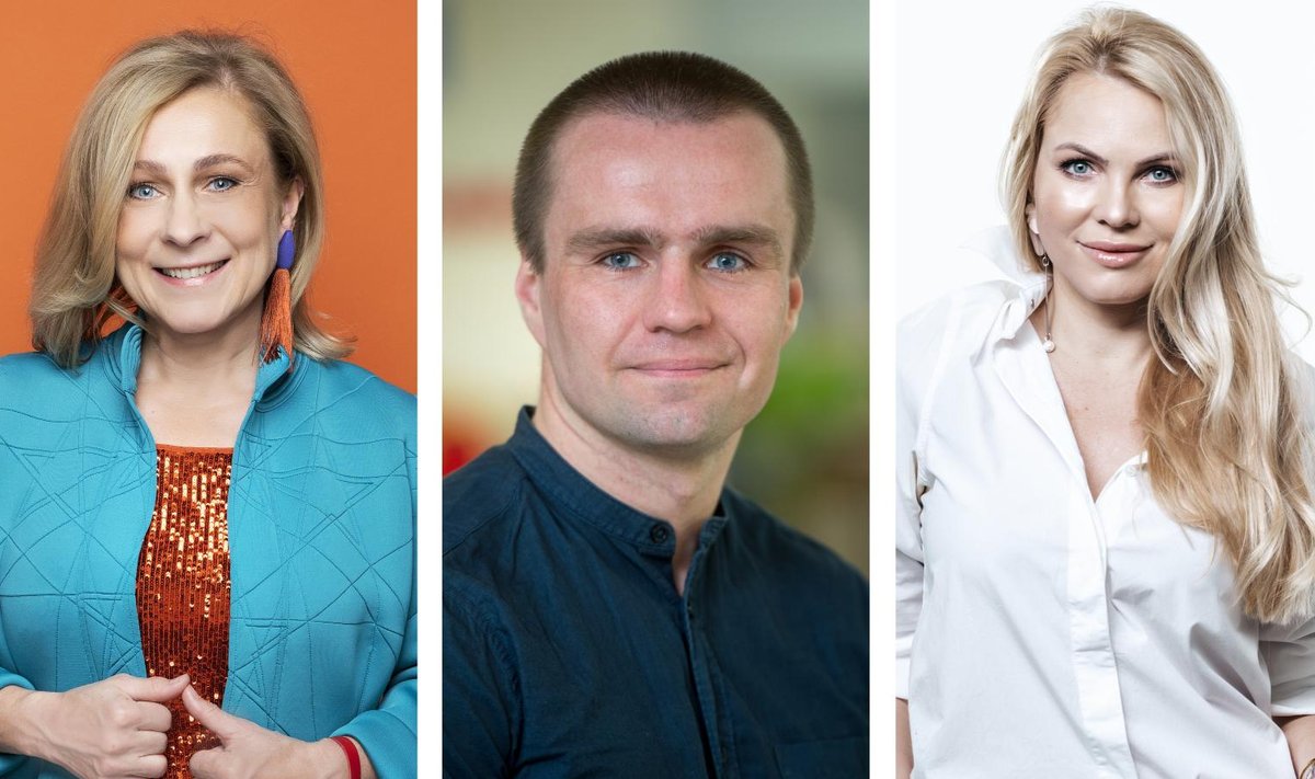 Podcastide õhtul saatejuhid: Heidit Kaio, Risto Veskioja, Kristiina Heinmets