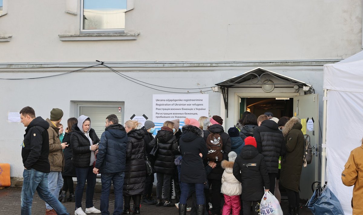Sõjapõgenike vastuvõtukeskus Tallinnas.