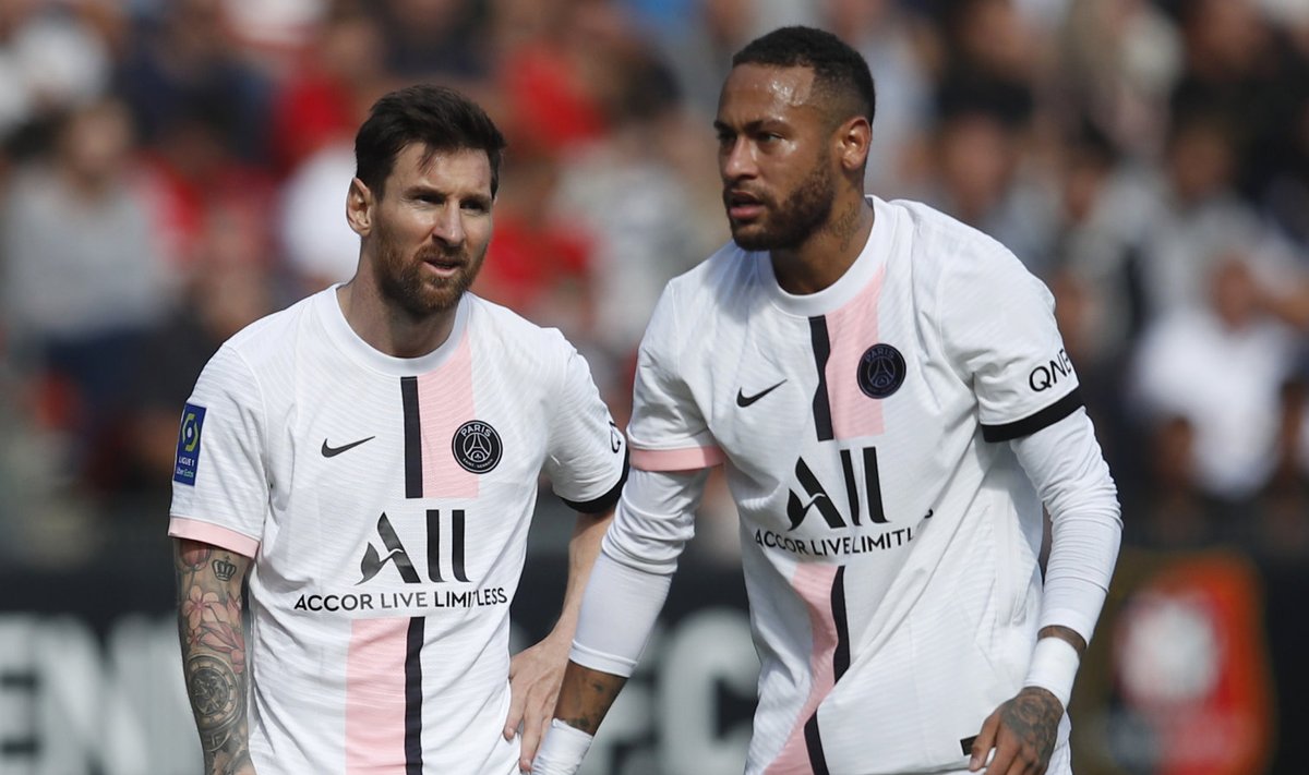 Lionel Messi ja Neymar ei suutnud PSG-d kaotusest päästa.
