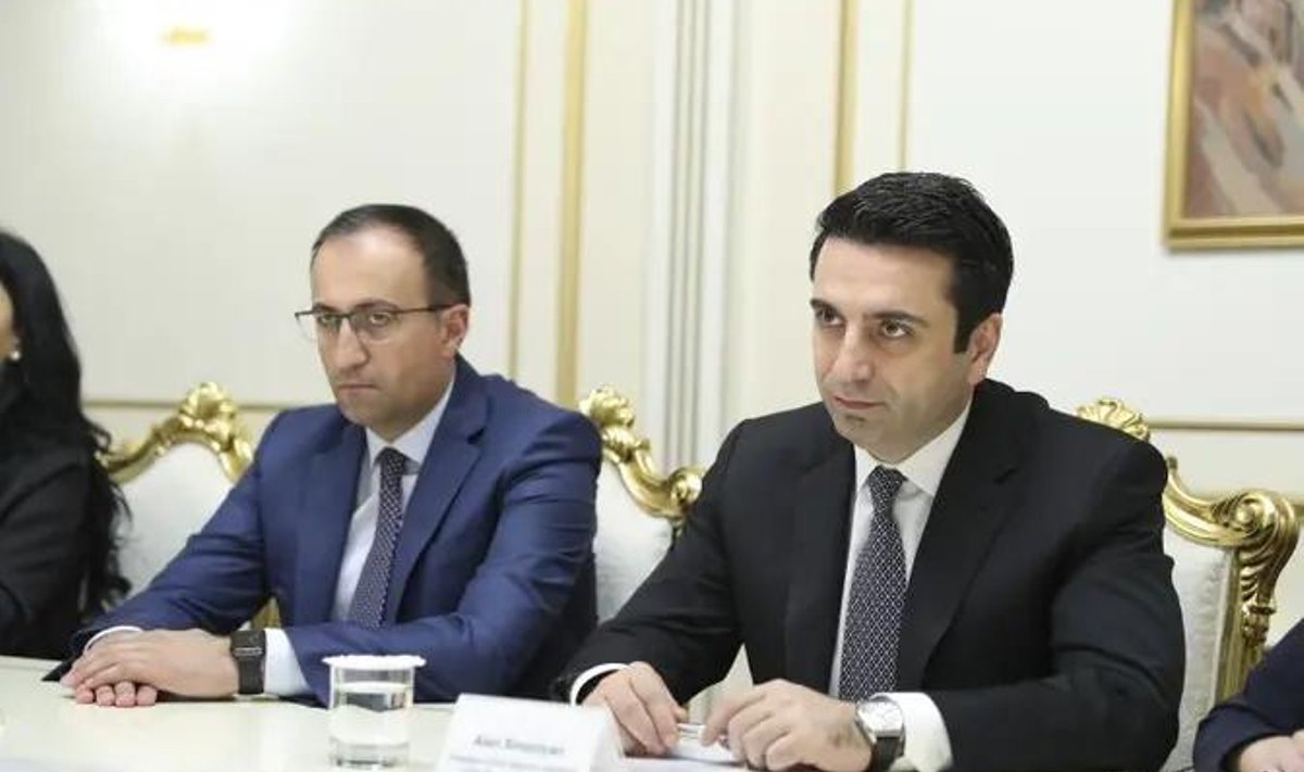 Встреча спикера парламента Армении Алена Симоняна с эстонским послом