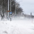 Осторожно! По Эстонии распространяются снегопад и метель