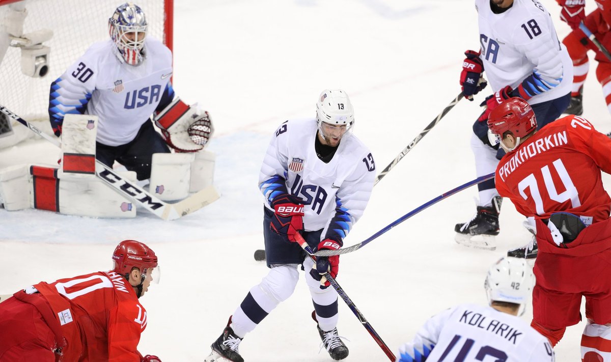 PyeongChang 2018 Olympics: men's ice hockey preliminary round, Olympic Athletes from Russia vs USA