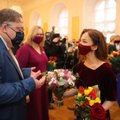 ФОТО | Министр образования и науки Лийна Керсна принесла присягу в "особенном" платье