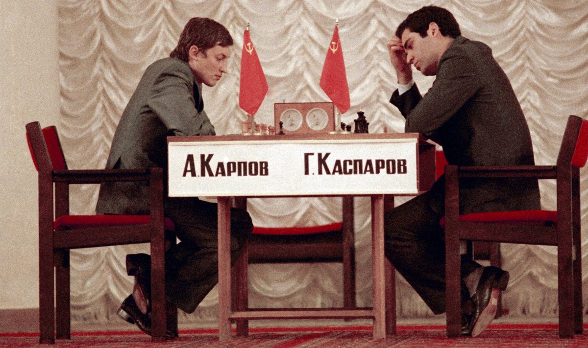 Anatoli Karpovi ja Garry Kasparovi tiitlimatš 1984. aasta septembris Moskvas.