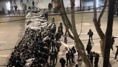 Разгон протестующих в Тбилиси