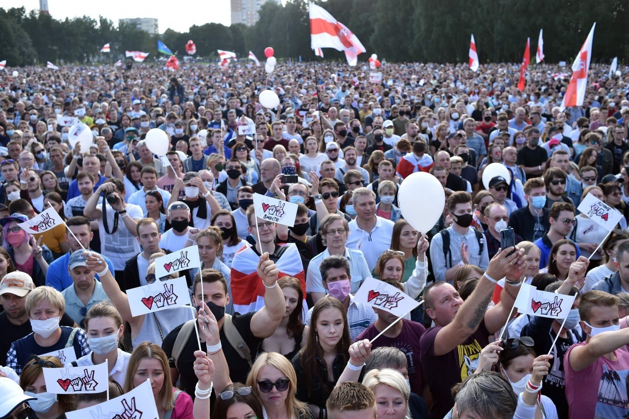 Митинг в поддержку Тихановской Белоруссия