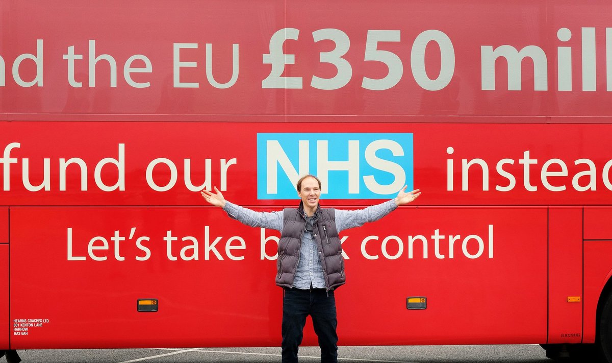 VÕTAME KONTROLLI TAGASI: Just Dominic Cummings (pildil Benedict Cumberbatchi kehastuses) oli see, kes mõtles Brexiti-kampaanias bussidel oleva lubaduse säästa iga kuu brittidele 350 miljonit naela ja see tervishoiusüsteemi tagasi suunata.