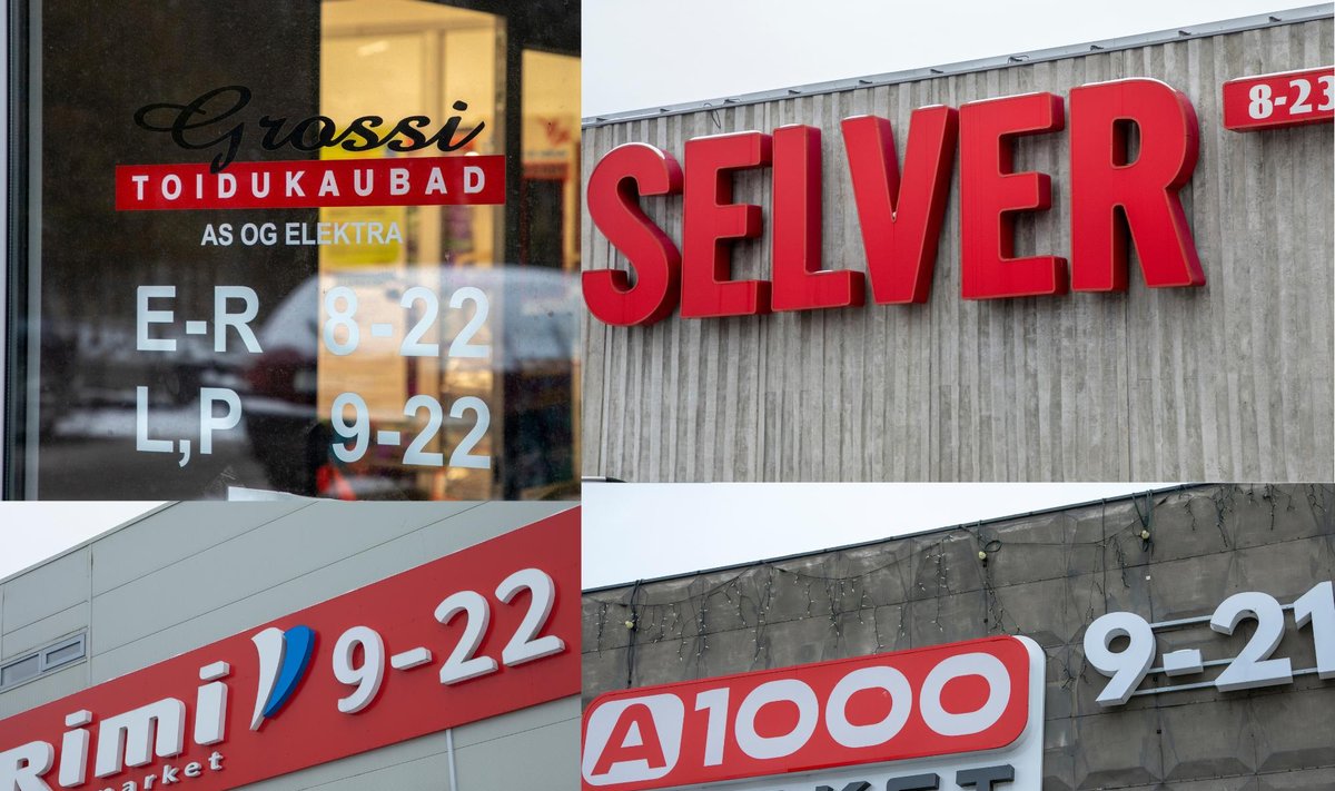 Selver отличается от остальных более долгим временем работы. С другой стороны, владелец А1000 говорит, что не видит смысла открывать магазины в 8 утра и закрывать в 10-11 вечера.