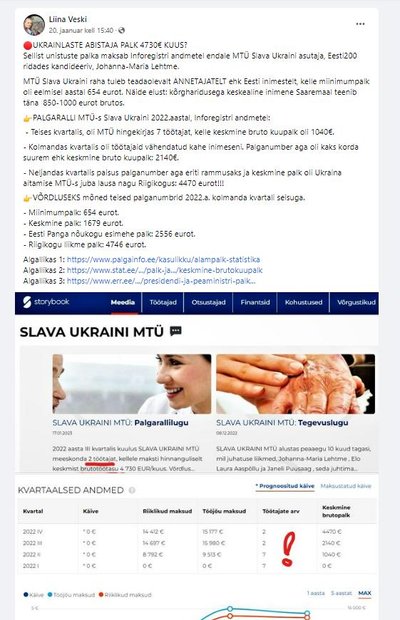 Postitus, mille sisu kopeerisid endale mitmed lehed ja kasutajad.