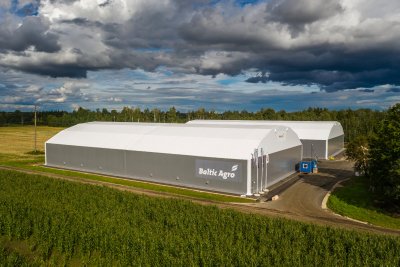 FinEst-Halli toodetud ja üles pandud Baltic Agro PVC-hall Põltsamaal.