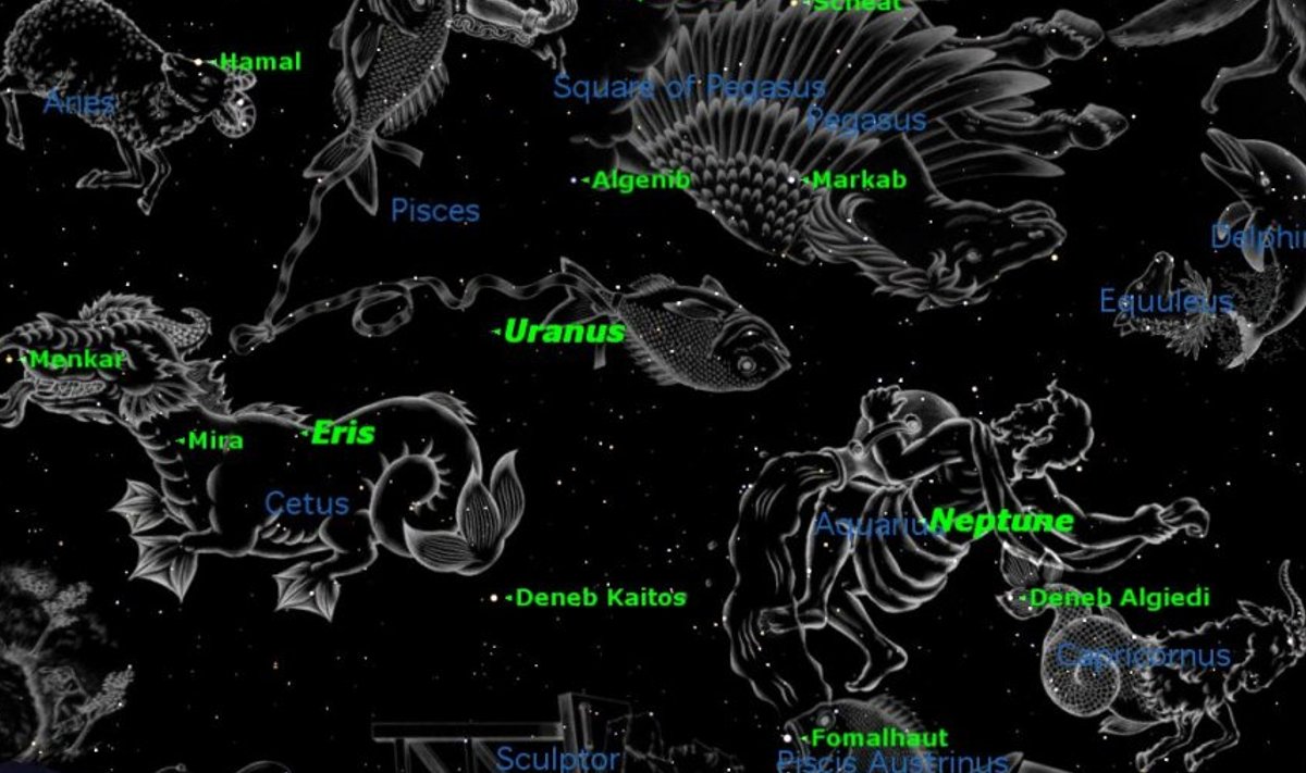 Tähtkujud: Vaal (Cetus), Kalad (Pisces), Veevalaja (Aquarius). https://astronomy.starrynight.com