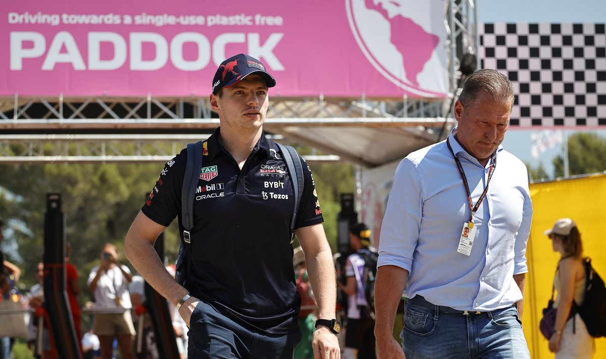 Max Verstappen ja Jos Verstappen eelmise aasta Prantsusmaa GP-l.