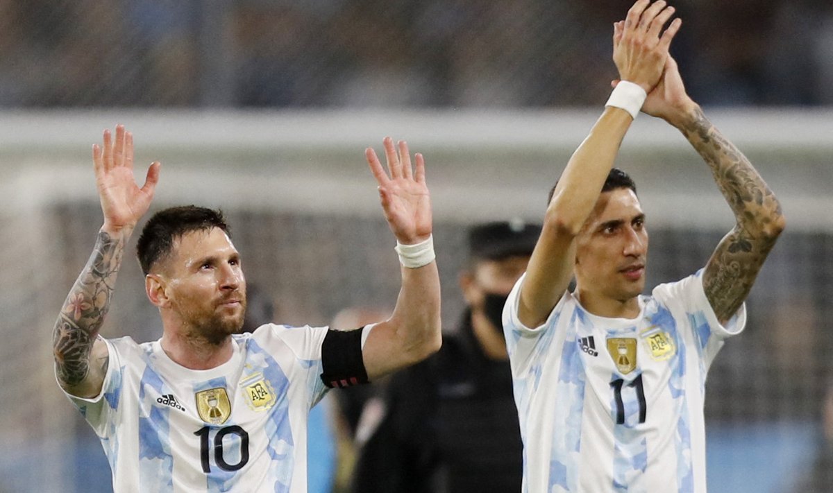 Argentina koondise suured staarid Lionel Messi ja Angel Di Maria