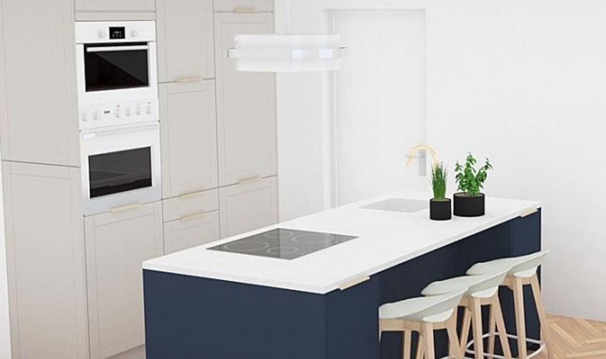 Mobalpa Eesti OÜ poolt disainitud, 17 000 eurot maksev köök. 