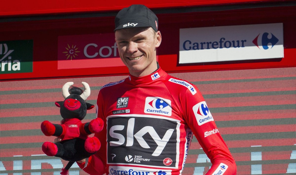 Chris Froome Vuelta poodiumil