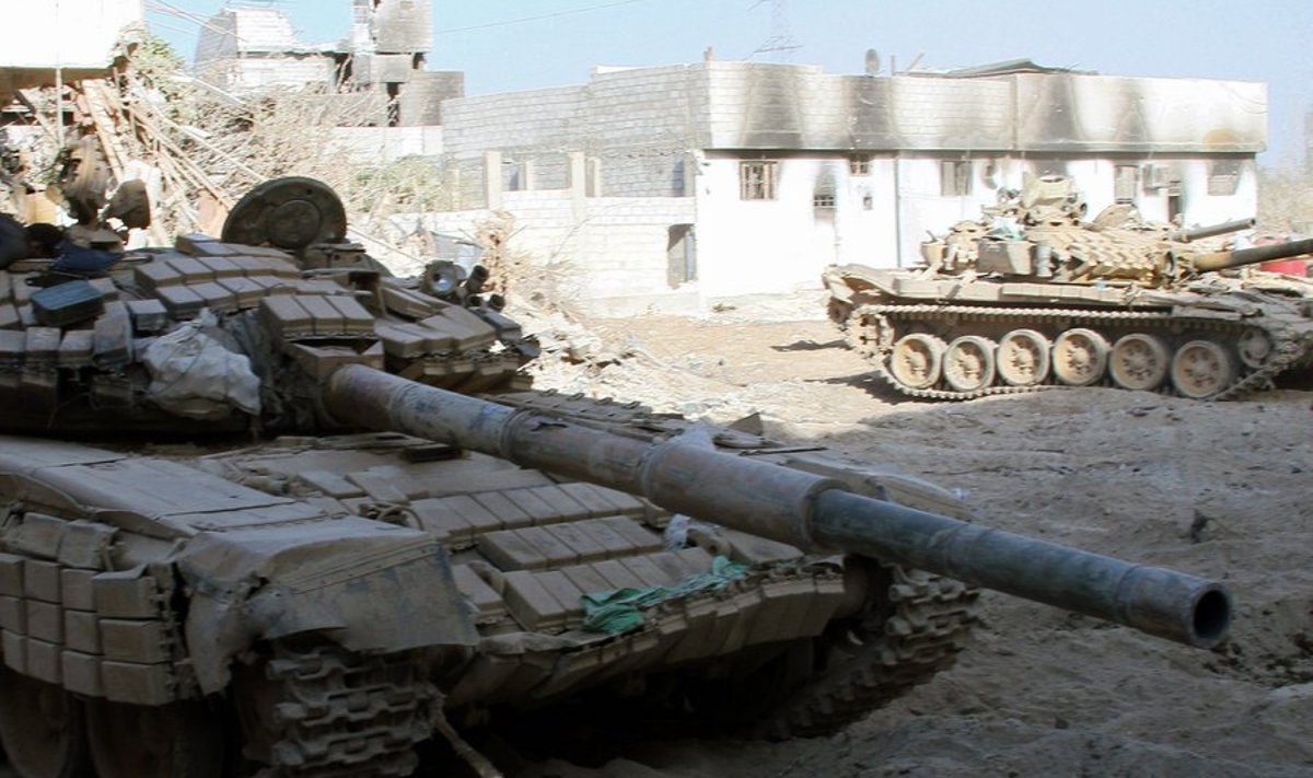 Süüria armee tankid Damaskuses