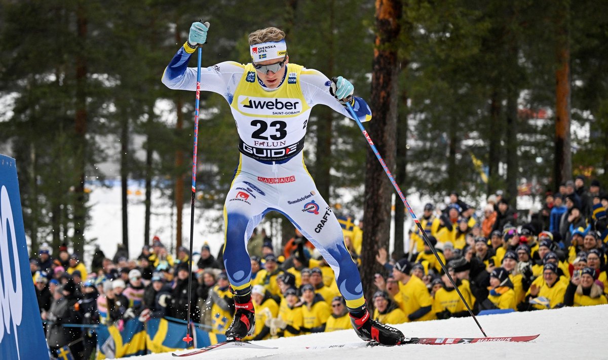 Rootsi murdmaasuusataja Edvin Anger oli üks võiduka neliku liikmetest.