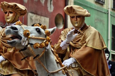 Sardiinia traditsioonilised karnevalimaskid Oristanos