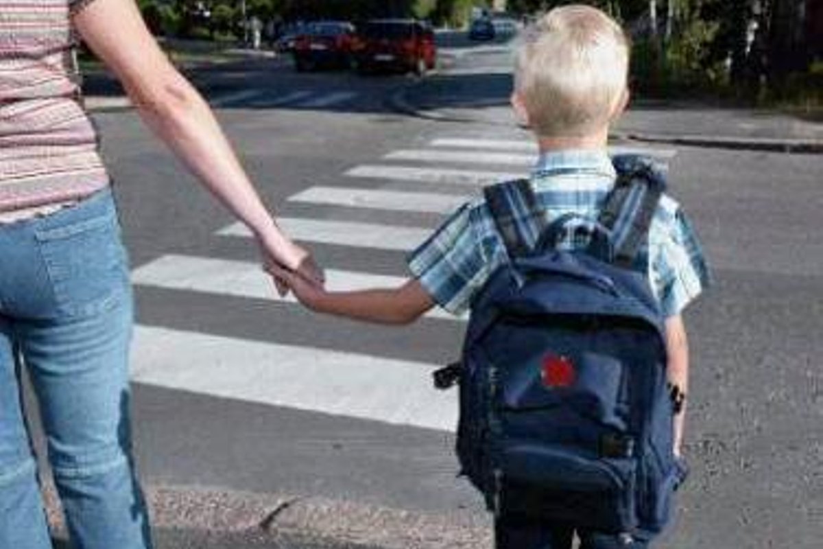 Сопровожу ребенка в школу. Дети на дороге. Дети переходят дорогу. Ребенок и взрослый на дороге. Дети пешеходы.