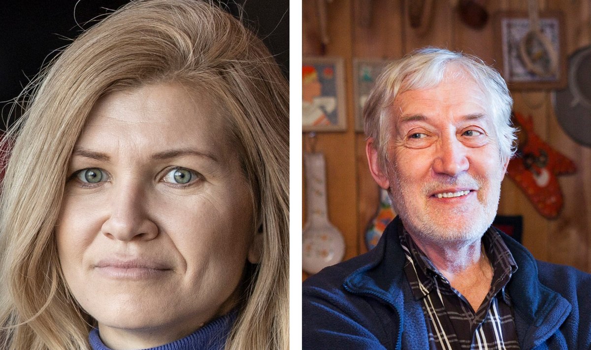 Kadri Kõusaar ja Jaan Kaplinski.