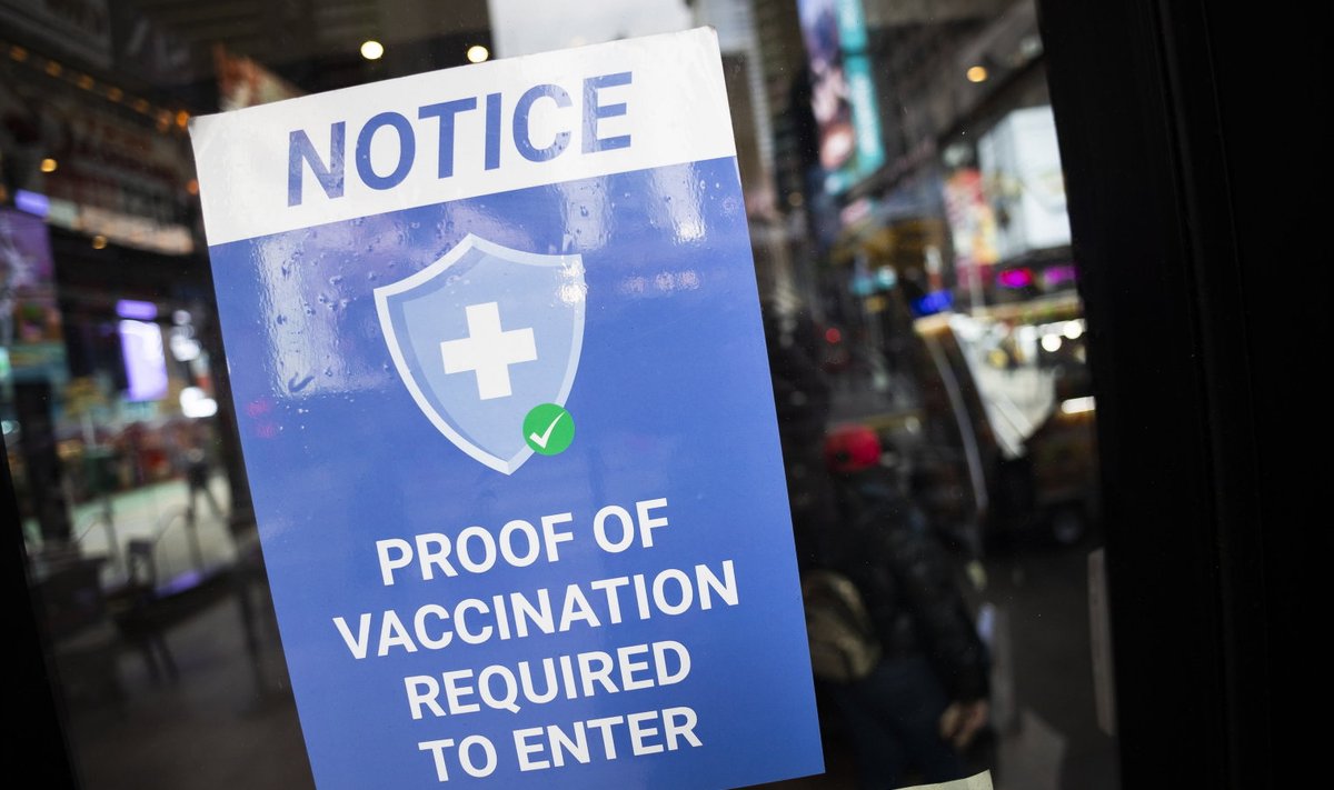 New Yorgi restoranidesse lubatakse samuti vaid vaktsineeritud kliente.