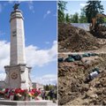 ФОТО и ВИДЕО | В Раквере за ночь исчез памятник красноармейцам. В братской могиле обнаружены останки более 30 человек