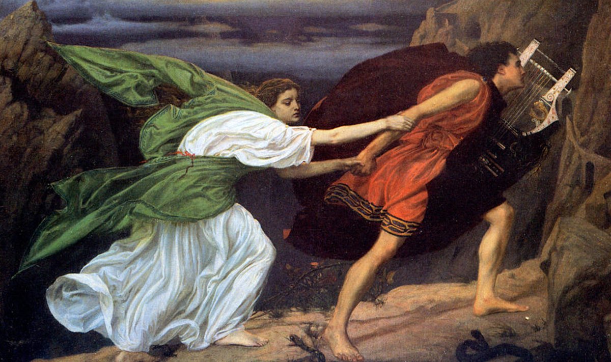 Orpheuse legend ühendab inspiratsiooni ja iha. Edward Poynteri maal (1862)