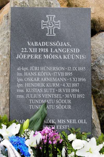 Vabadussõja Jõepere lahingu mälestussamba avamine.