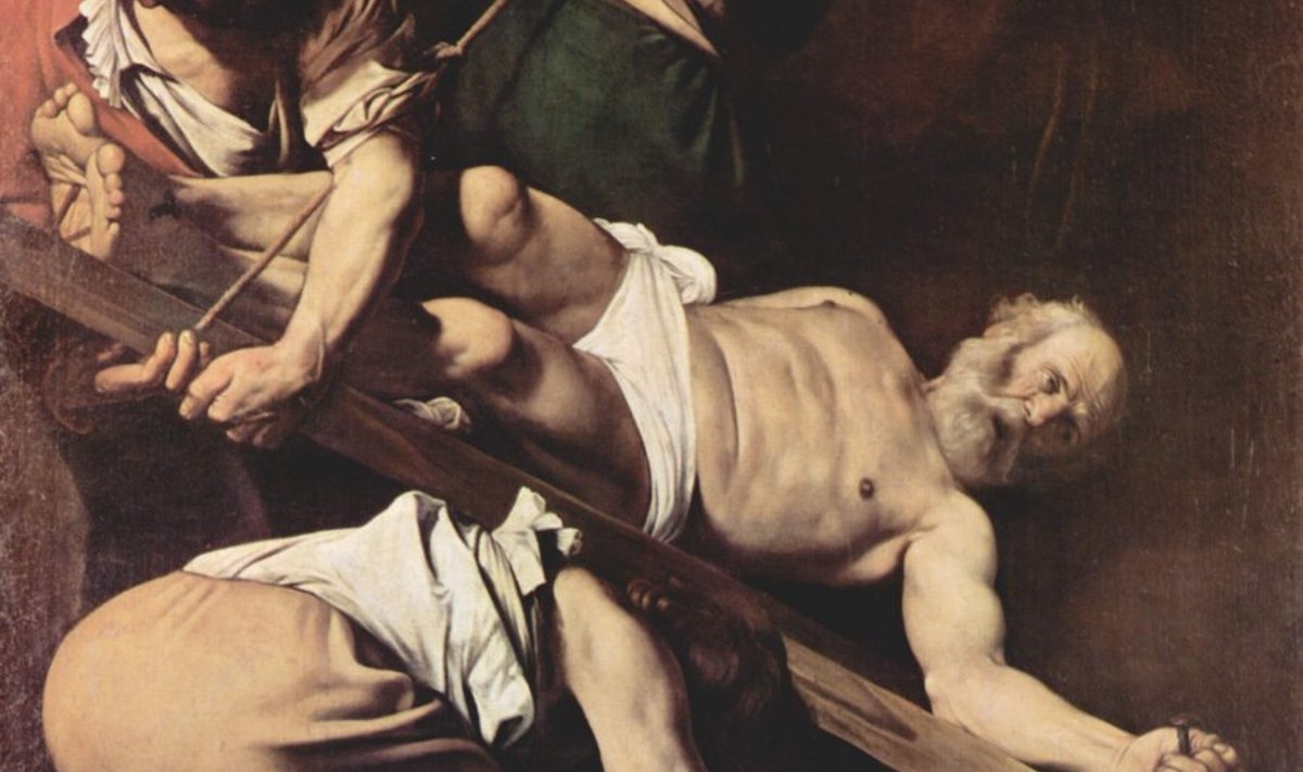 Caravaggio maal Peetruse ristilöömisest.