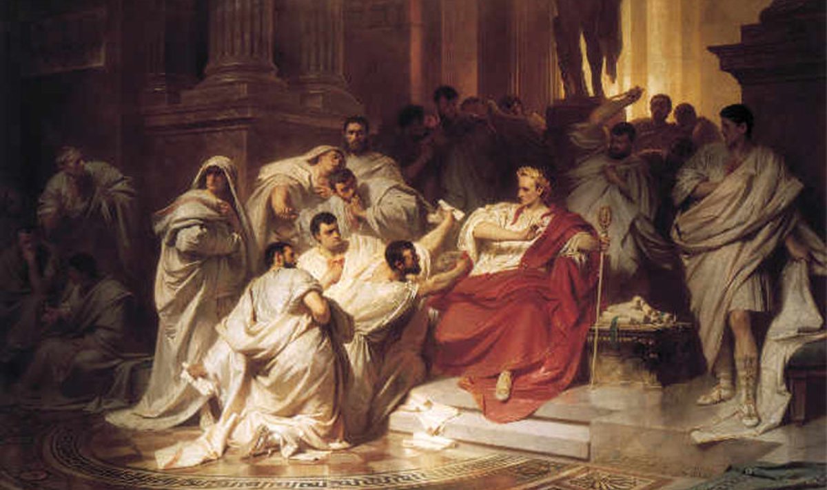 Karl von Piloty maal Caesari tapmisest.